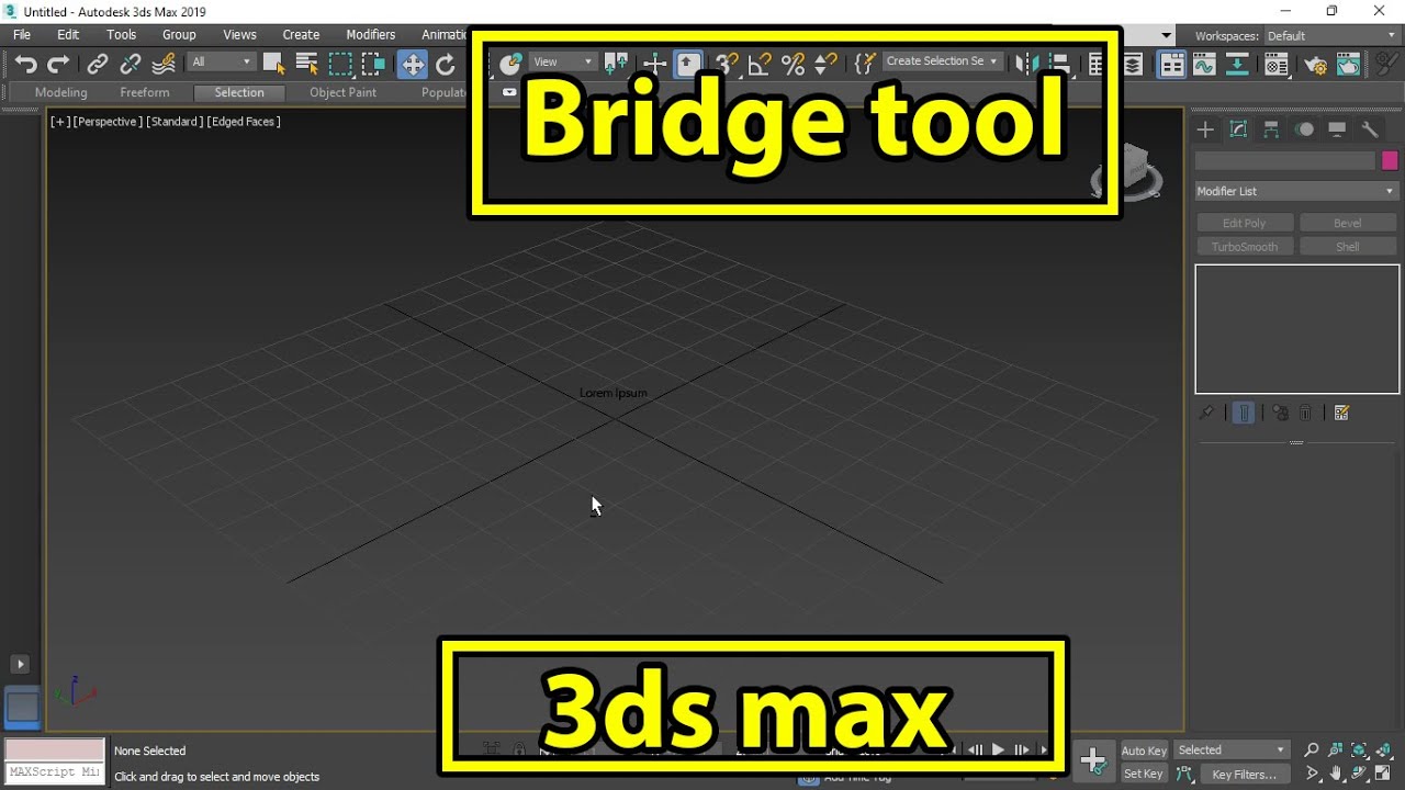 Bridge tool | 3ds max hindi tutorial | study edutech - YouTube