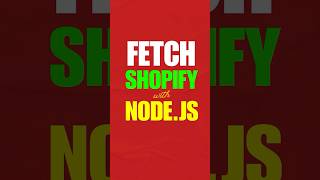 How to Fetch Shopify Products with Node js #Shopify #NodeJS #CodingTutorial