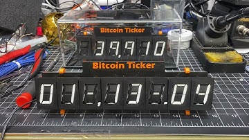 Bitcoin Price Ticker / Clock -  7-Segment Mechanical Displays - Test 2