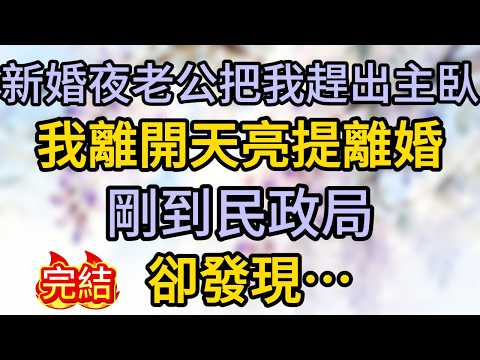 新婚夜老公把我趕出主臥，我離開天亮提離婚，剛到民政局，卻發現…