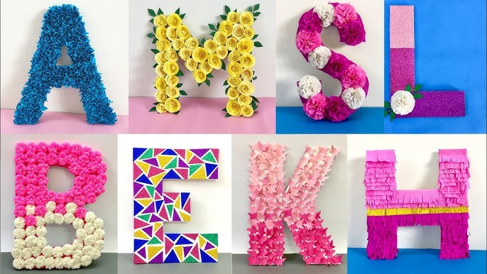Diy 3D Decorative Alphabets  How to make 3D Letters 