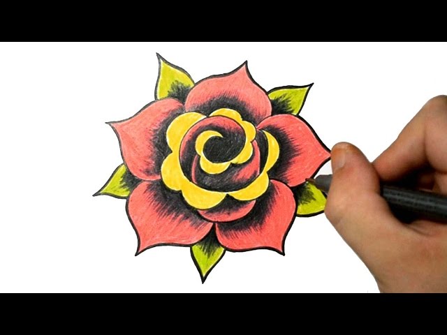 Vector isolated simple single rose drawing Colorless black and white  contour outline sketch one rose Tiny simple small rose tattoo Stock  Vector  Adobe Stock