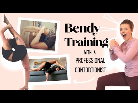 PART 1 ~ Training with a Professional Contortionist, Rena Dimes! AT HOME EDITION.