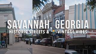 Savannah, Georgia Walking Tour 🌿 Historic Streets & Chippewa Square Through a Vintage Lens