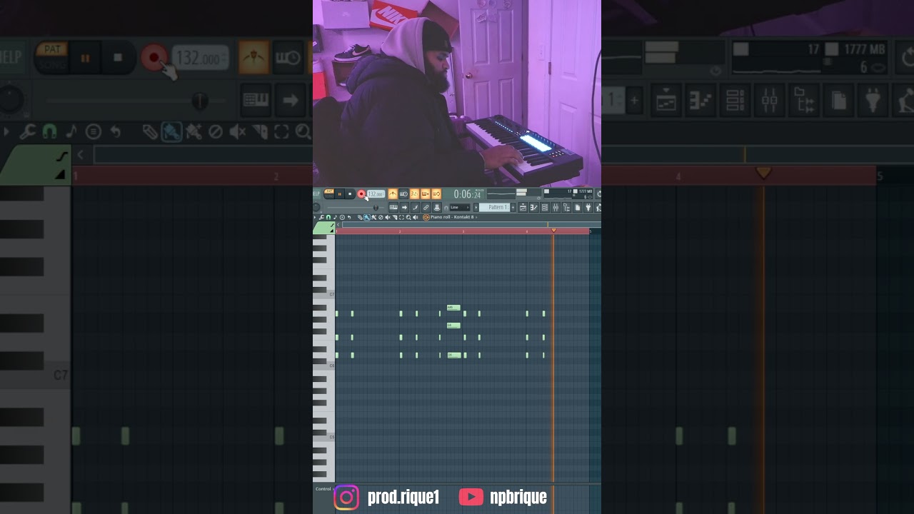 l made this beat starting with 808s😳😳 
