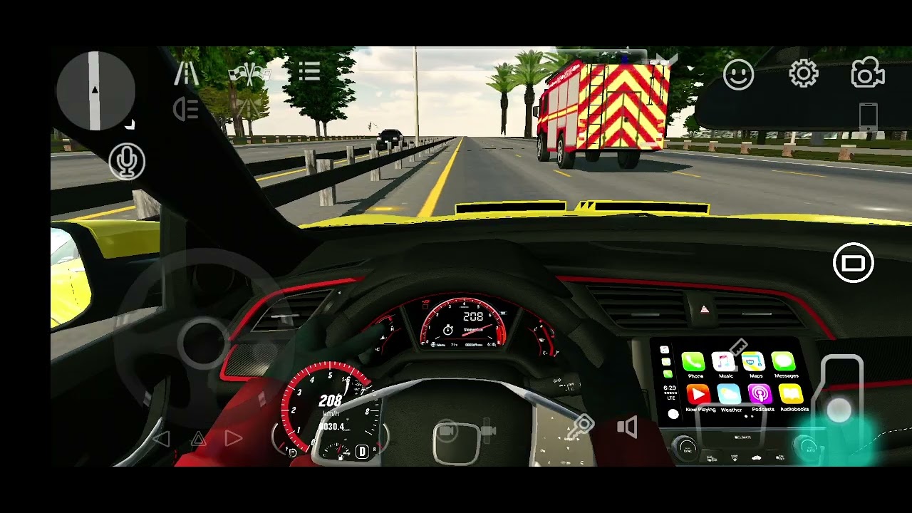 car parking multiplayer civic type R rash driving and over speeding