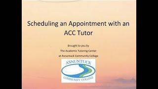 Scheduling an Appointment with an ACC Tutor