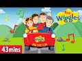 The wiggles  big red car  wheels on the bus   nursery rhymes for preschool