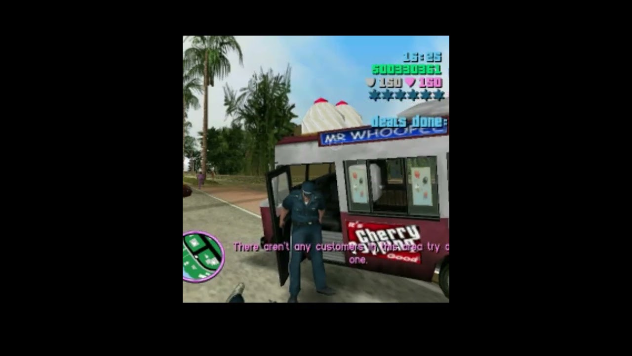 I'm selling ice cream you damn guard GTA Vice City