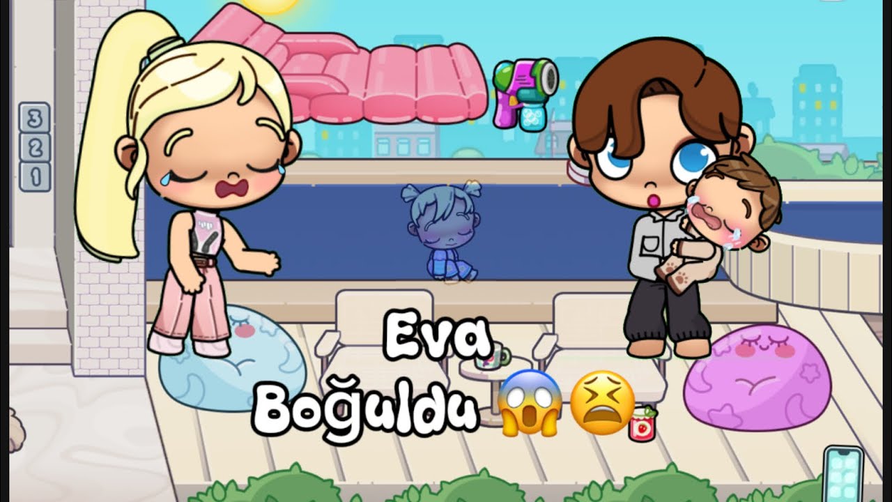 Eva boğuldu 😱😭- Ameliyat oldu 🫣- çocuklar çok kavga ettiler ☄️-sesli 🎙️