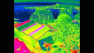 Thermal image of roof structure