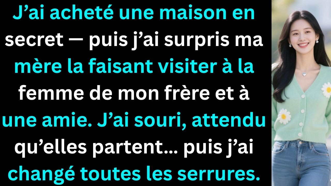 J’ai acheté une maison en secret, surpris ma mère la visitant, femme de mon frère.