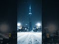 Winter Night Canada 🇨🇦 CN Tower #DreamScreenAI #canada #cntower #winter #night #snow