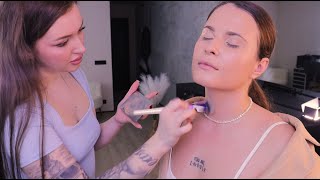 ASMR I Got Bold Burgundy Makeup & Soft Curls Hairstyle (Very Close-Up, Unintentional ASMR) screenshot 3