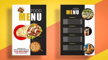 Restaurant Food Menu Design In CorelDraw