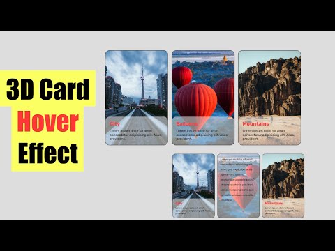 How To Create 3D Card Hover Effect With (HTML - CSS)