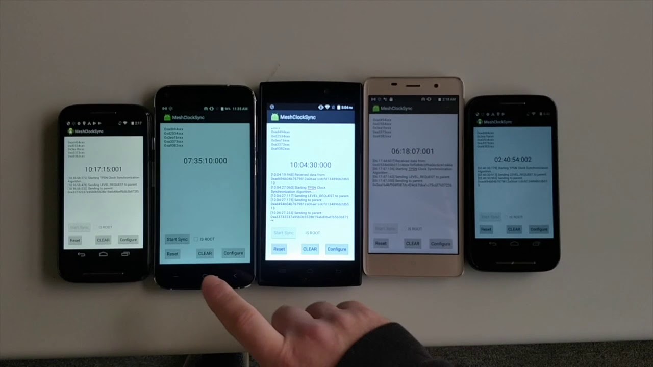 Clock Synchronization Demo with RightMesh