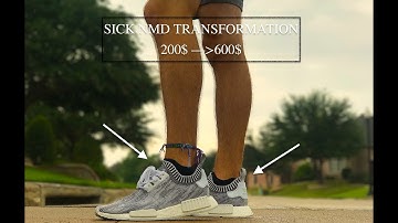 HOW TO MAKE A 180$ SHOE INTO A 600$ SHOE. (ADIDAS GLITCH CAMO NMD)