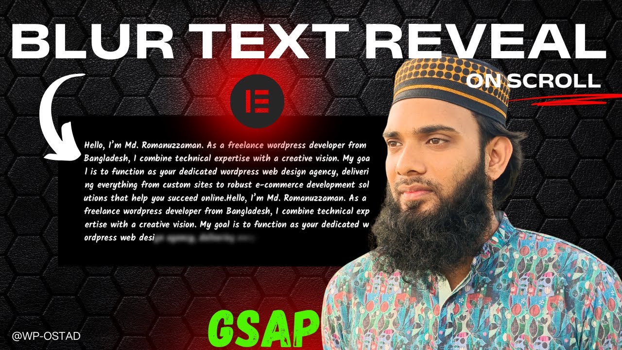 GSAP Blur Text Reveal on Scroll | WordPress Elementor Flexbox Container ...