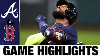 Marcell Ozuna hits three HRs in 10-3 win | Braves-Red Sox Game Highlights 9\/1\/20