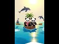 Magical pandas in the island.