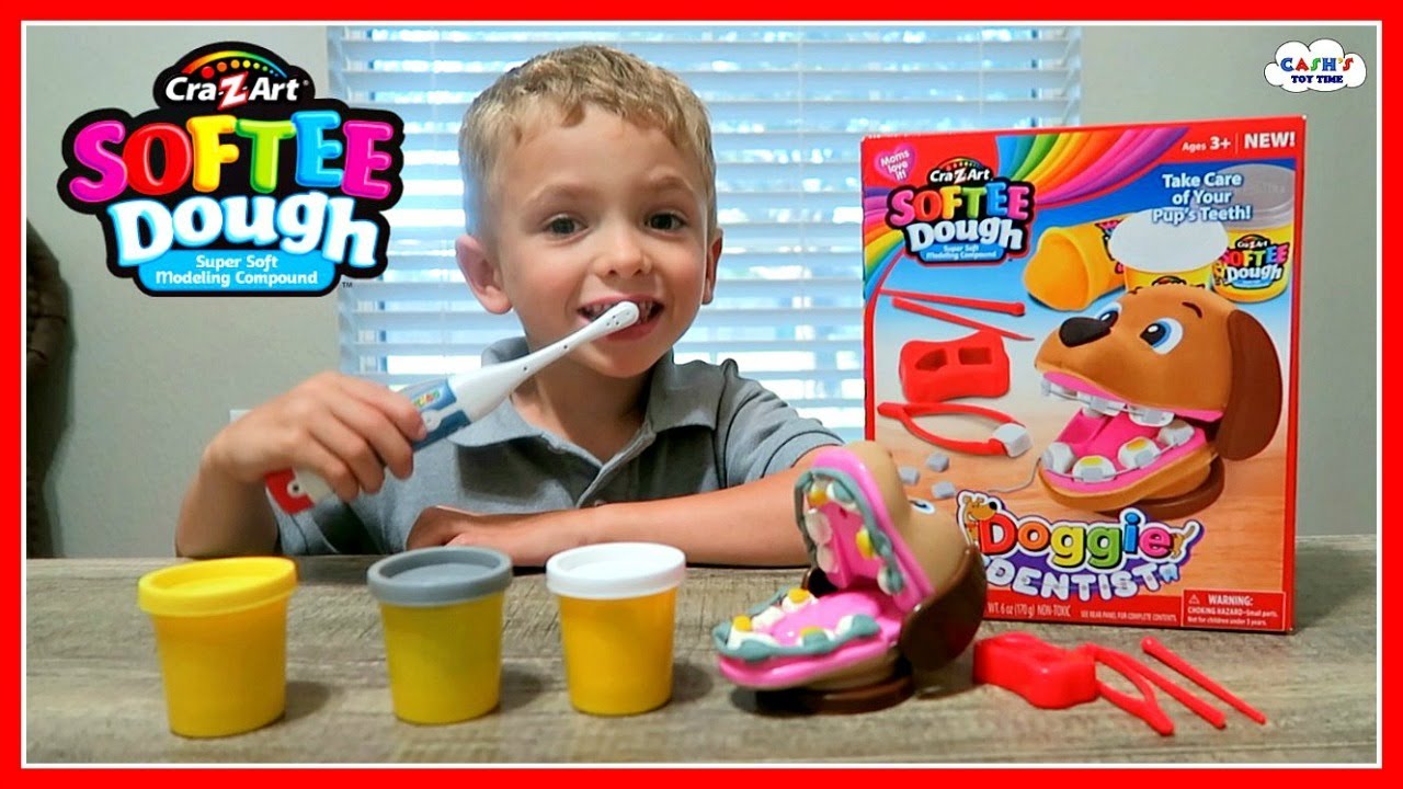 NEW Play-Doh Modeling Clay Details about   Cra-Z-Art Softee Dough Doggie Dentist Kids Ages 3 