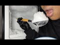 Original freezer frost  soft bites  asmr ice eating
