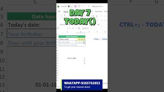 50 Days 50 Formulas – Day 7 | TODAY() Function in Excel Explained | Excel Tamil