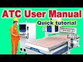 How to use lnc control system in atc cnc router automatic tool changer cnc wood router