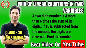 A two digit number is 4 more than 6 times the sum of its digits. If 18 is subtracted from the number