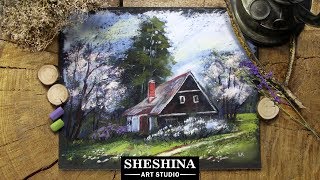 How to draw a spring village landscape with soft pastels 🎨 REAL-TIME How to draw a spring village landscape with soft pastels 🎨 REAL-TIME
