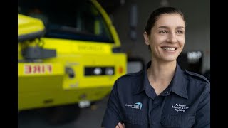 Jasmyn Hewett, Aviation Rescue Fire Fighting Recruit
Jasmyn Hewett, Aviation Rescue Fire Fighting Recruit Jasmyn Hewett, Aviation Rescue Fire Fighting Recruit