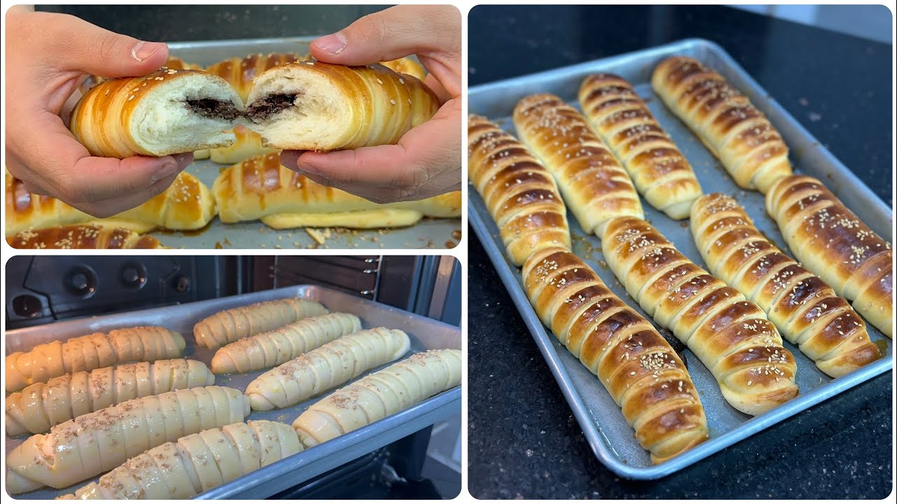 هاذ البريوش لازم تجربوه على ضمانتي😍بريوش محشي بشيكولاطة خفيف قطن لذيذ ويُحَضر بسرعة يحمر لوجه😋