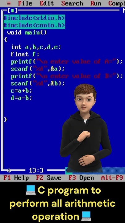 😱🧑🏿‍💻💻C program to perform all arithmetic operation || #coding # ...