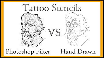 Tattoo Thermal Stencils: Photoshop Filter vs Hand Drawn