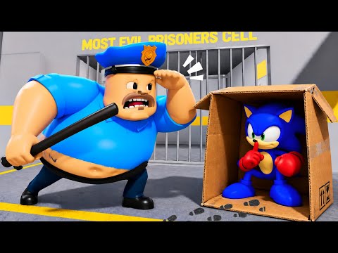 SONIC ESCAPES BARRY'S PRISON RUN HARD MODE! 😱 HIDE AND SEEK CHALLENGE | Roblox Scary Obby