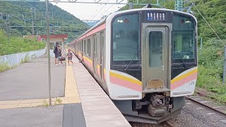 【地上ホーム】E129系0番台 B7編成 土合発車