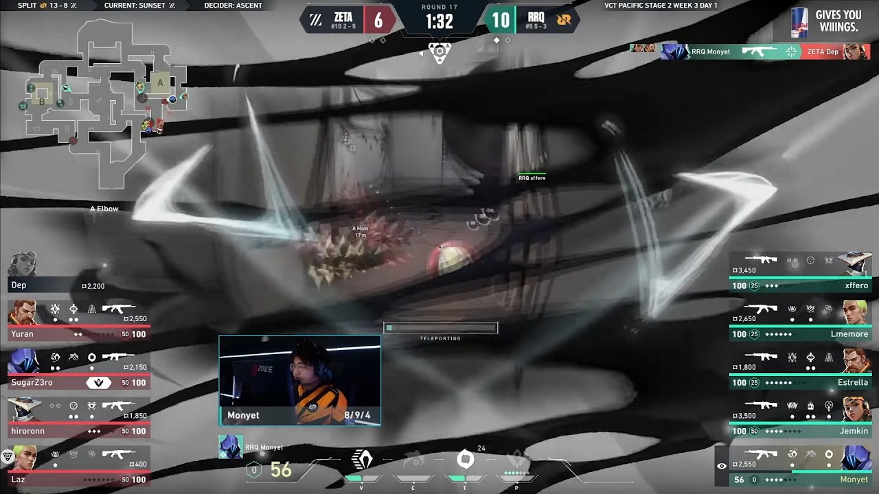 ZETA Hiroronn INSANE 4k Against Zeta Division | VCT Valorant Stage
