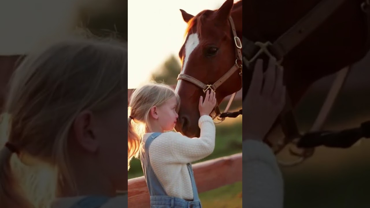 Horse Comforts Little Girl Having A Bad Day 🐴💕 