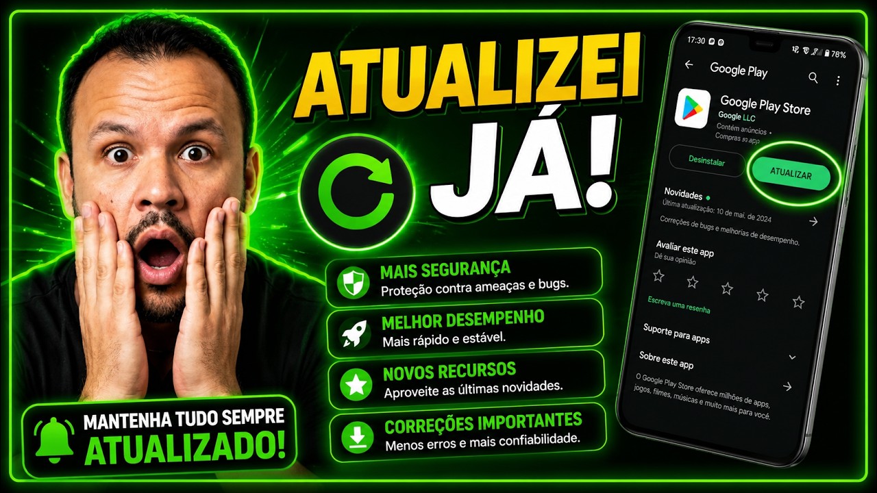 Como Atualizar a Google Play Store no Celular Samsung Passo a Passo ...