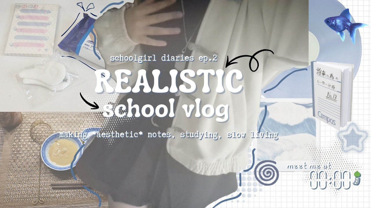 slow school days 🎐🪼| STU(DYING), making *aesthetic* notes, family dinners, slow living