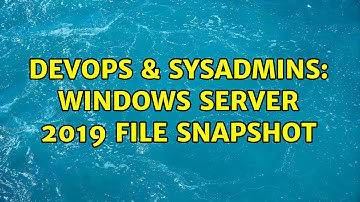 DevOps & SysAdmins: Windows Server 2019 file snapshot
