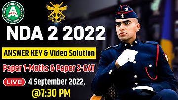 UPSC NDA 2 2022 Answer Key | Question Paper Analysis, Expected Cut Off | Answer Key & Video Solution