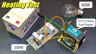 12 0 12 5Amp Pure Copper Transformer Full Load Heating Test - Efficiency Testing - Gyan Unboxer TV