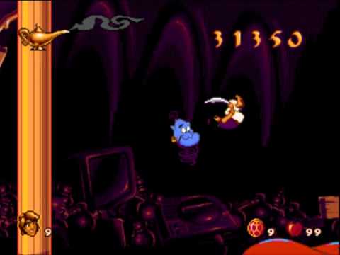 Sega Genesis] - Aladdin - Level 8 - Inside the Lamp - YouTube