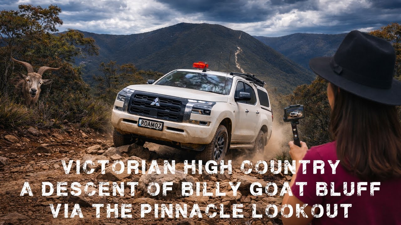 Высокогорье Виктории — спуск с холма Билли Гоут Блафф через смотровую площадку Пинакл.