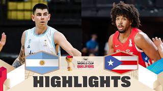 Argentina 🇦🇷 v Puerto Rico 🇵🇷 | Highlights | FIBA Basketball World Cup 2027 Americas Qualifiers