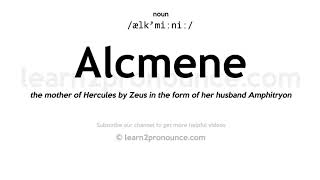 Alkmene Okunuşu Alcmene Tanımı