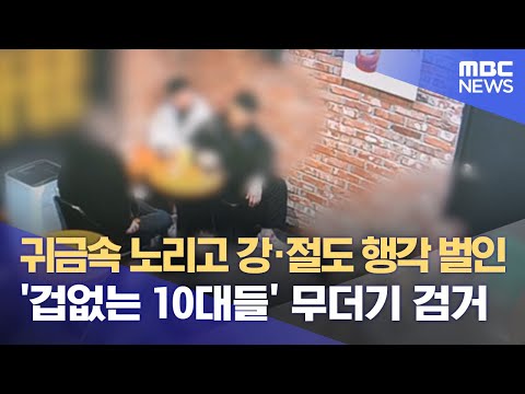 귀금속 노리고 강·절도 행각 벌인 '겁없는 10대들' 무더기 검거 (2023.04.20/뉴스데스크/MBC)