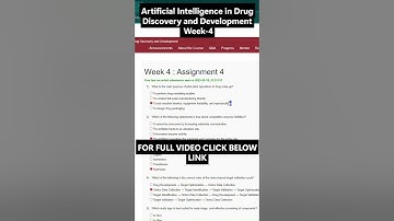 NPTEL Artificial Intelligence in Drug Discovery & Development Week 4 Assignment Answers | noc25-ch96